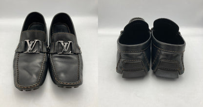 LOUIS VUITTON ルイヴィトン モンテカルロ ドライビングシューズ  メンズ ブラック サイズ8 1/2 中古 D4