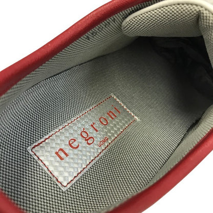 NEGRONI ネグローニ IDEA ドライビングシューズ メンズ ローカット レザー イデア スニーカー トリコロール ホワイト/ネイビー 26.5cm 15981 中古 T1