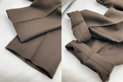 URBAN RESEARCH DOORS 『イージーケア』LIFE STYLE TAILOR ウールライクツイルコンフォータブルパンツ サイズXL ブラウン 中古 D4