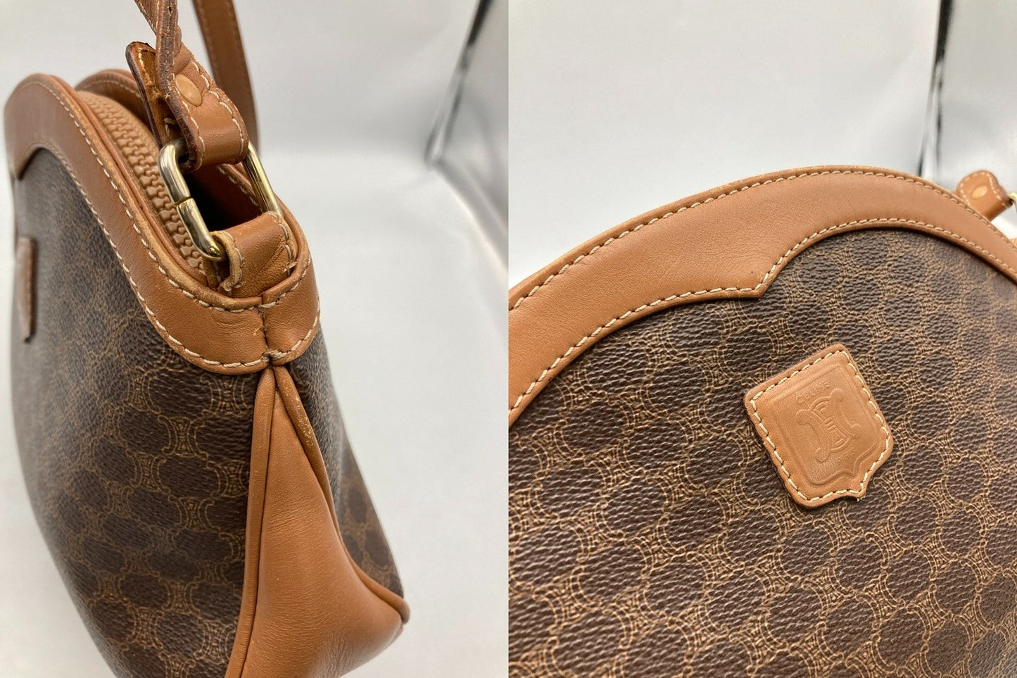 CELINE セリーヌ マカダム ショルダーバッグ 中古 D4
