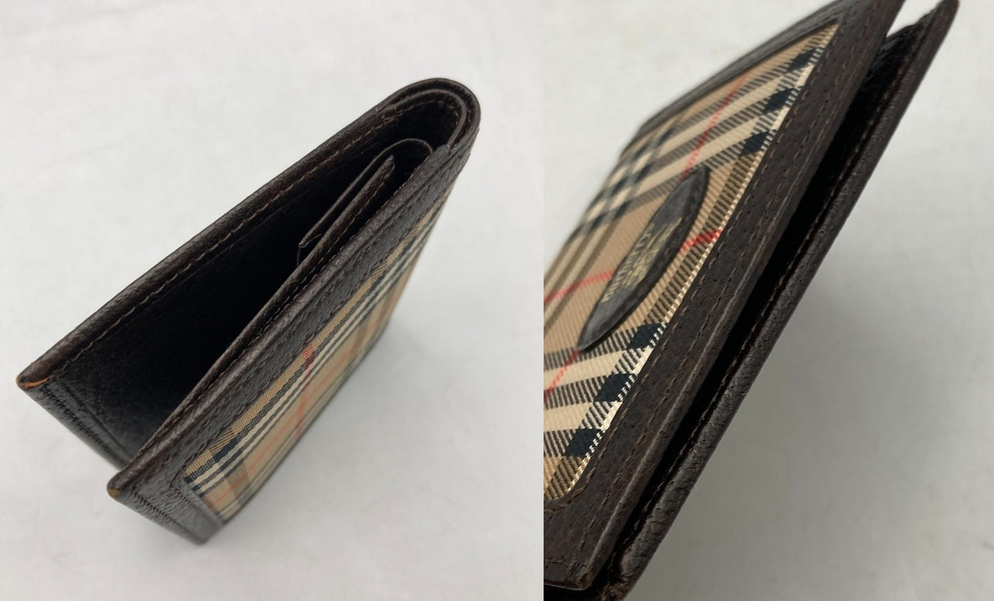 Burberrys バーバリーズ ノバチェック シャドーホース 2つ折り コンパクト財布 中古 D4