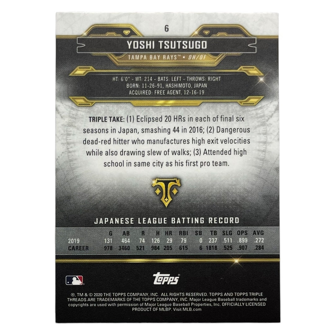 TOPPS MLBカード TRIPLE THREADS YOSHI TSUTSUGO TAMPA BAY RAYS /99 #6 中古 IT2