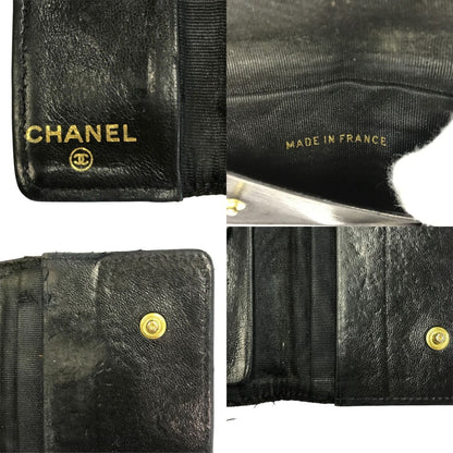 CHANEL シャネル キャビアスキン キーケース レザー 6連 ココマーク ゴールド金具 ブラック 中古 T1