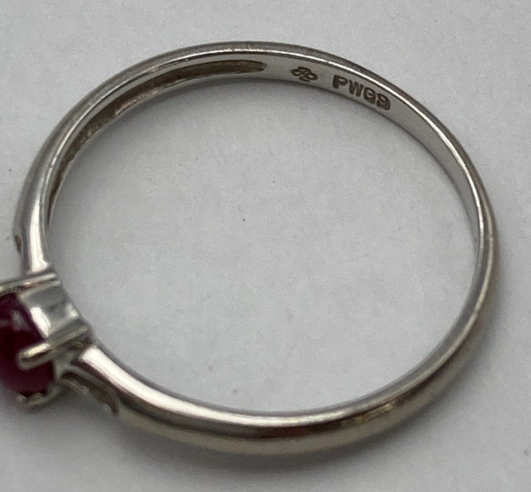 ジュエリーマキ PWG9 パラホワイトゴールド リング 5号 中古 D4