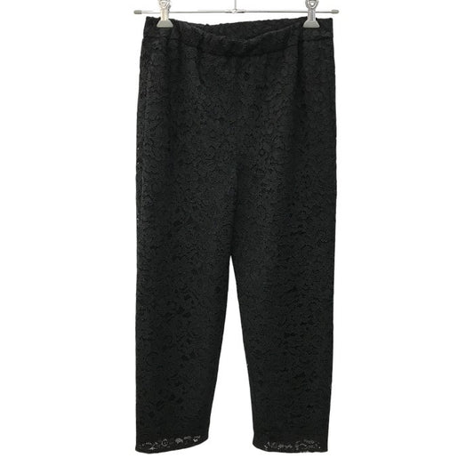 Rene ルネ テーパードパンツ レディース コットン 総レース ウエストゴム クロップド ブラック 36サイズ 6145090 中古 T1