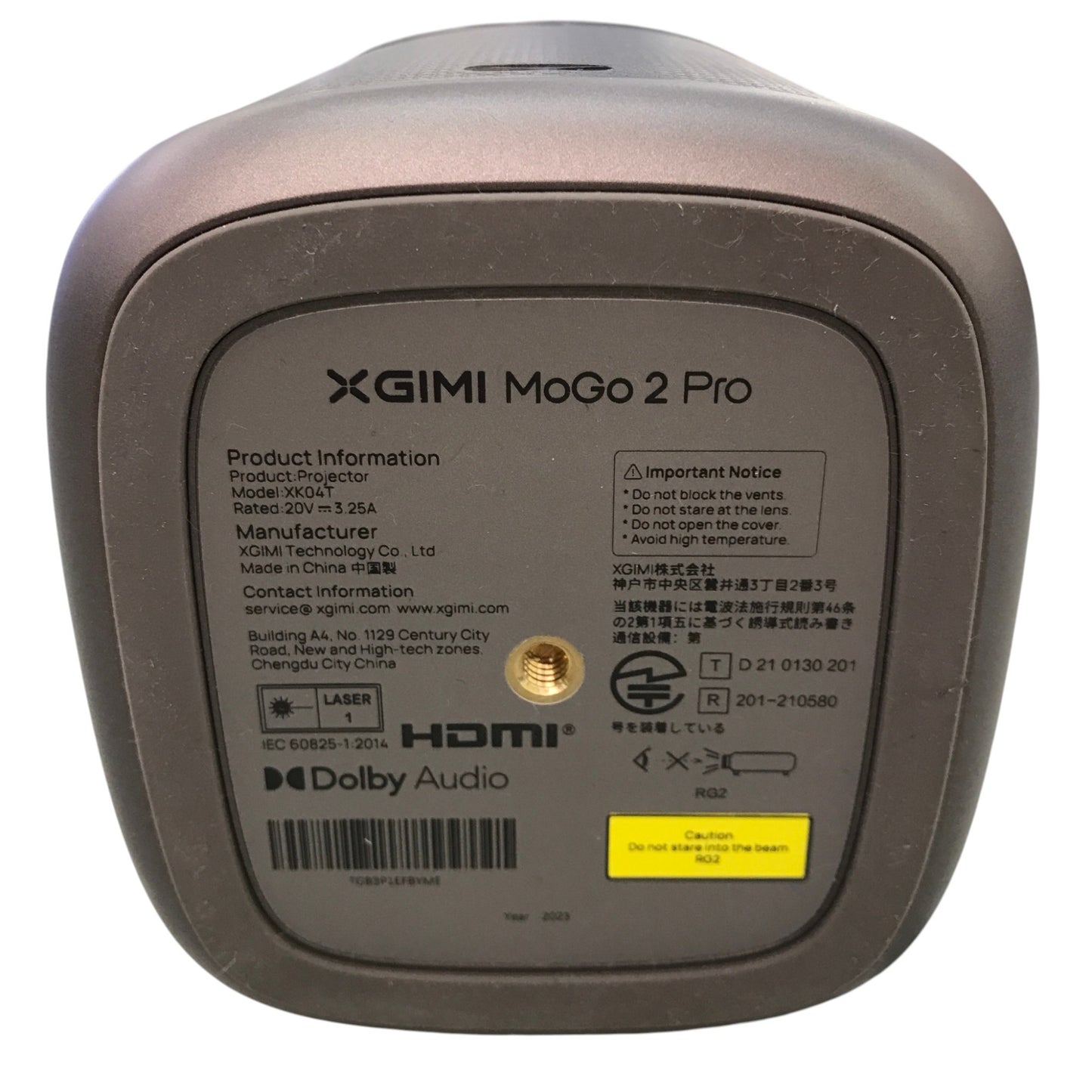 XGIMI MoGo 2 Pro プロジェクター 小型 フルHD 1080p Android TV 11.0搭載 Bluetooth 中古 Y1