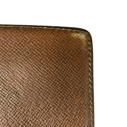 LOUIS VUITTON ルイヴィトン モノグラム ポルトカルトクレディ 円 長財布 メンズ 札入れ 小銭入れなし 旧型 ブラウン M60825 中古 T1