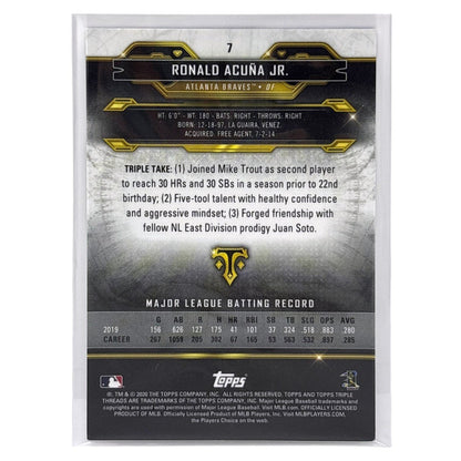 TOPPS MLBカード TRIPLE THREADS RONALD ACUNA JR. ATLANTA BRAVES /299 #7 中古 IT1