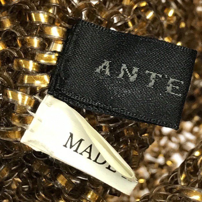 ANTEPRIMA アンテプリマ ワイヤーバッグ レディース レザーフラワー 花柄 ミニサイズ トート ブラウン 中古 T1