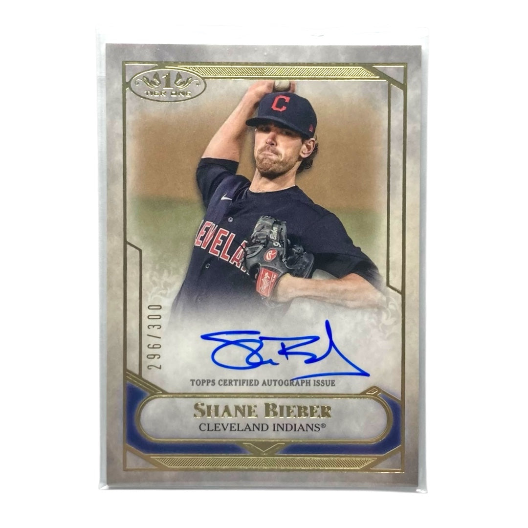 TOPPS MLBカード TIER 1 SHANE BIEBER CLEVELAND INDIANS /300 #T1TA-SBI 中古 IT2