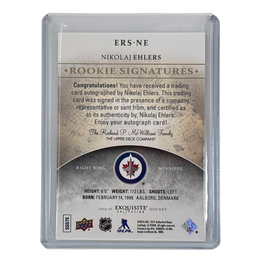 UPPER DECK NHLカード EXQUISITE COLLECTION NIKOLAJ EHLERS WINNIPEG JETS /199 #ERS-NE 中古 IT1