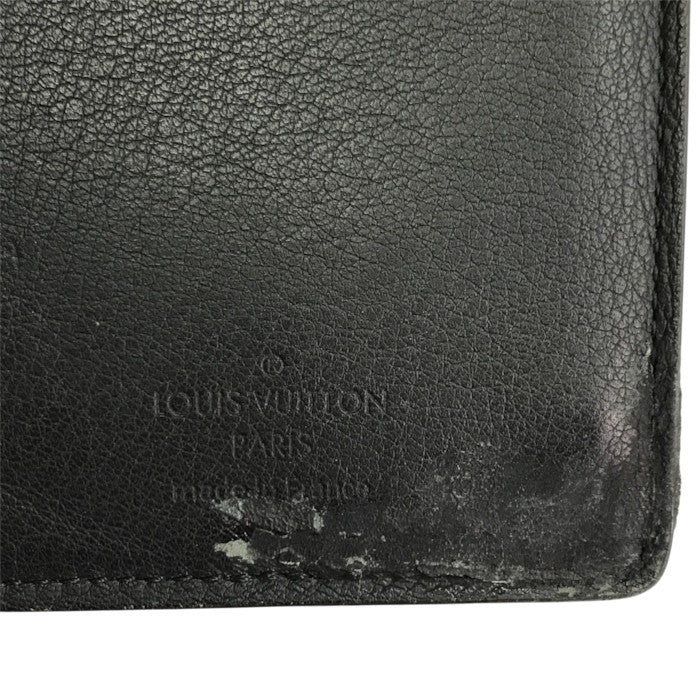 LOUIS VUITTON ルイヴィトン トリヨンレザー ポルトフォイユブラザ 長財布 メンズ 小銭入れあり シボレザー ブラック M58192 中古 T1