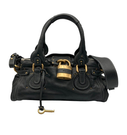 Chloe クロエ パディントン 2WAY レザーバッグ レディース ブラック 中古 D4