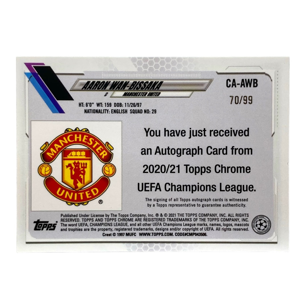 TOPPS サッカーカード CHROME AARON BISSANA MANCHESTER UNITED 70/99 #CA-AWB 中古 IT2