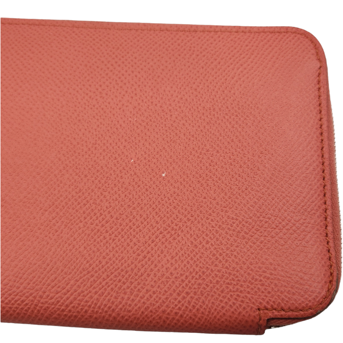 HERMES エルメス アザップロングシルクイン エプソン 長財布 レディース ラウンドジップ フラミンゴ ファスナー 中古 T1