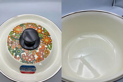 タイガーホーロー モンセーブル オリエント模様 両手鍋＆片手鍋 中古 D4