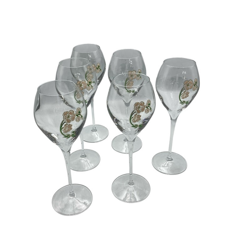 ペリエ・ジュエ・ベル・エポック LEHMANN レーマン アネモネフルート シャンパングラス 6客 中古 D4