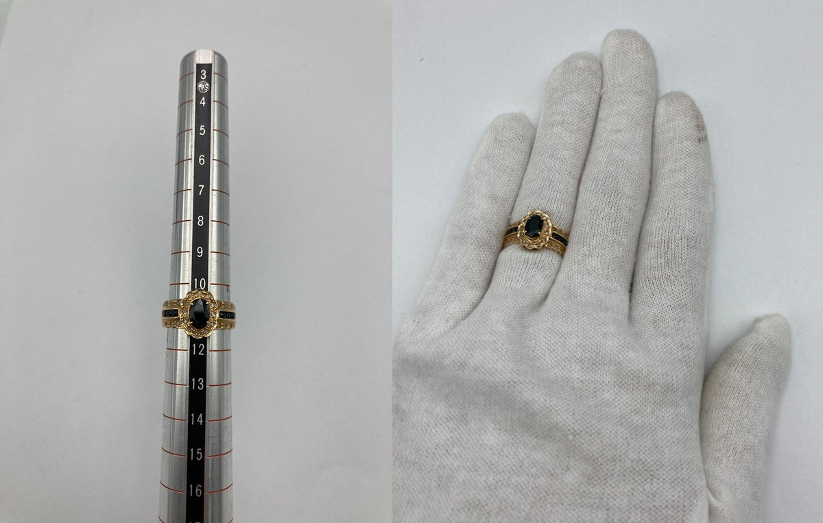 K18 アレキサンドライト1.11ct ダイヤ0.15ct リング 11号 中古 D4