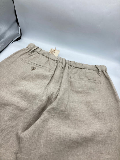 無印良品 リネン 洗いざらし テーパードパンツ 生成 サイズM 中古 D4
