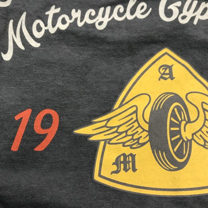 TOYS McCOY トイズマッコイ Tシャツ メンズ コットン 半袖 AMA Gypsy Tour プリント グレー Mサイズ 中古 T1