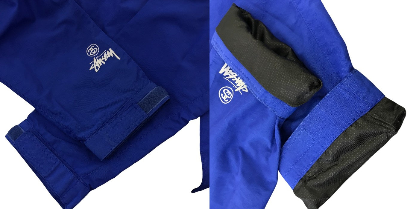 STUSSY ステューシー マウンテンパーカー メンズ ブルー/ブラック Lサイズ アウター 春 秋 冬 チェック柄 中古 KW1