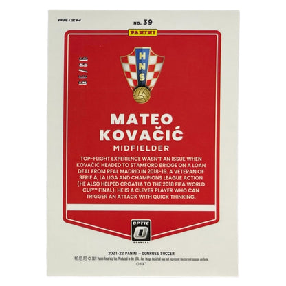 PANINI サッカーカード DONRUSS PRIZM MATEO KOVACIC CROATIA /99 #39 中古 IT2