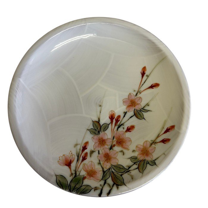 未使用品 清水焼 桜柄 飾り皿 和食器 食器 インテリア おしゃれ 花 中古 W1