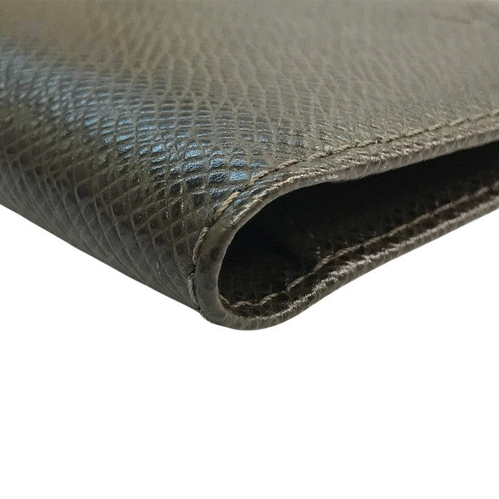 LOUIS VUITTON ルイヴィトン タイガ アジェンダポッシュ 手帳カバー ユニセックス シンプル リングなし ブラウン R20415 中古 T1