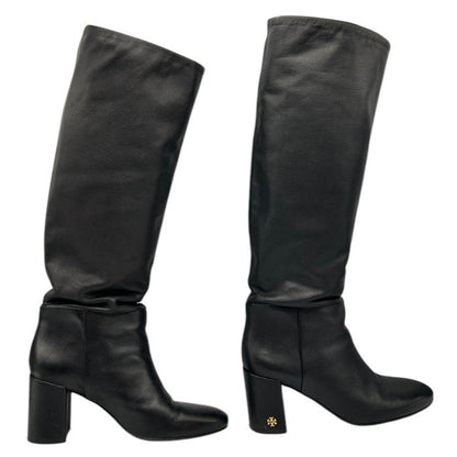 TORY BURCH トリーバーチ レザー ロングブーツ 6 1/2 (約23.5cm) ブランド レディース シューズ 靴 秋 冬 かわいい 中古 W４