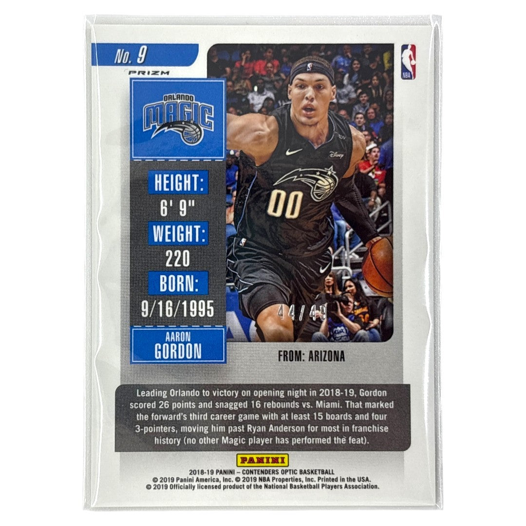 PANINI NBAカード CONTENDERS OPTIC PRIZM AARON GORDON ORLANDO MAGIC /49 #9 中古 IT1