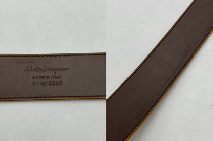 Salvatore Ferragamo サルヴァトーレフェラガモ スクエア バックルベルト 中古 D4