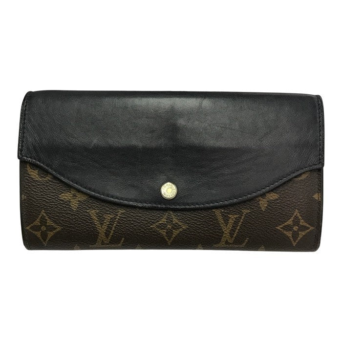 LOUIS VUITTON ルイヴィトン モノグラム ポルトフォイユ サラ テュイルリー 長財布 ユニセックス 二つ折り フラップ ブラウン/ブラック M64120 中古 T1