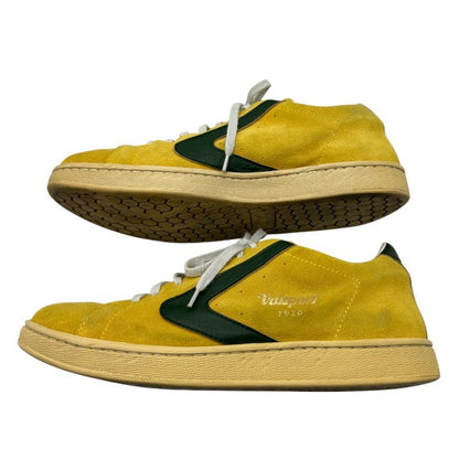 Valsport ヴァルスポルト トーナメント スウェード スニーカー メンズ 42 (約26.5cm) 靴 シューズ スエード イエロー グリーン 中古 W４
