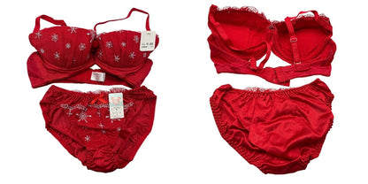 未使用品 PUG パグ petit palissee プチ パリーゼ Piace Rosso ブラジャー パンツ 4セット D70 M レディース 下着 ショーツ かわいい レース ギンガムチェック 中古 W４