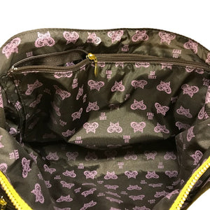 ANNASUI 2wayハンドバッグ レディース ショルダー 黄色 アナスイ 鞄 イエロー ナイロン 蝶 中古 KW1