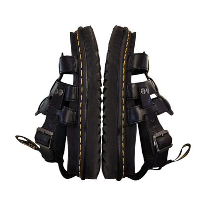 Dr.Martens ドクターマーチン TERRY サンダル レディース レザー 3ストラップ ブラック UK4 約23cm 中古 T1