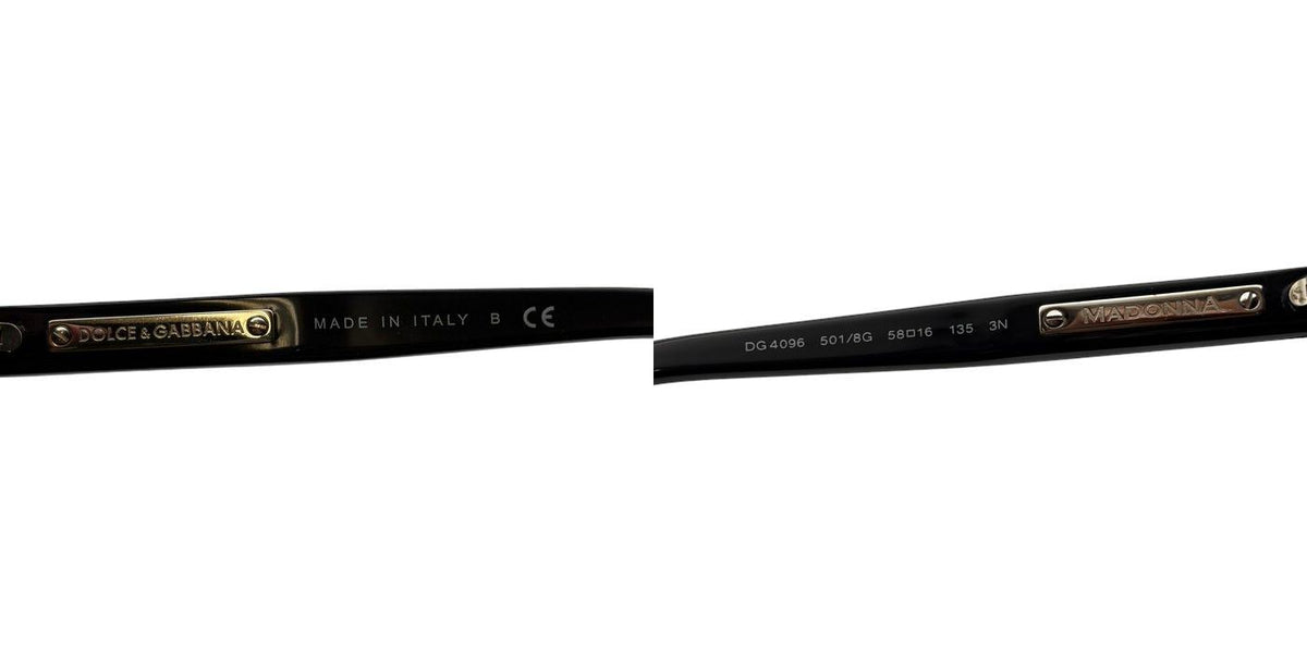 DOLCE&GABBANA ドルチェ＆ガッバーナ サングラス レディース マドンナモデル MDG プラスチック 樹脂 ブラック DG4096 中古 W1