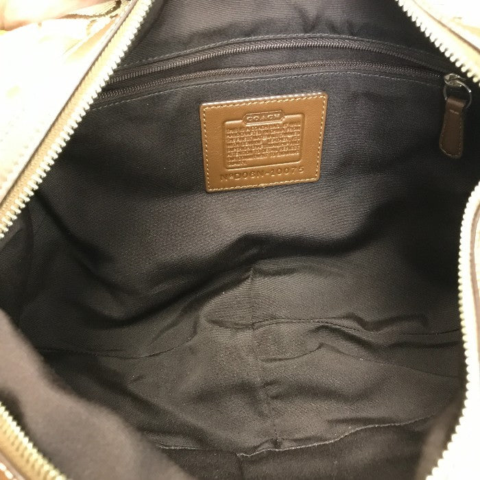 COACH コーチ ワンショルダーバッグ レディース オールシーズン シグネチャー ベージュ ブラウン バッグ 10075 中古 N1