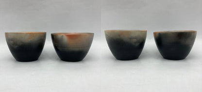 赤穂瀬戸内窯 雲火焼 長棟州彦 フリーカップ ペア 中古 D4