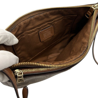 COACH コーチ シグネチャー ショルダーバッグ ブラウン F58316 鞄 ブランド 斜め掛け 肩掛け レディース 中古 W４