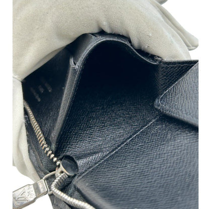 LOUIS VUITTON ルイ・ヴィトン タイガ ポルトビエ モネジップ 二つ折り 財布 M30672 レザー コンパクト ファスナー ブランド 中古 W４