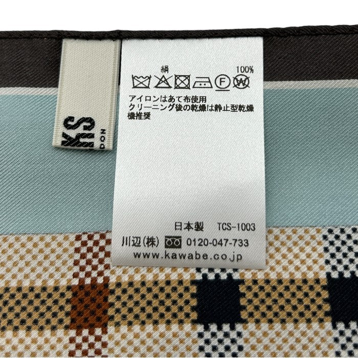 DAKS ダックス 絹 100％ スカーフ チェック レディース シルク 服飾 小物 おしゃれ 中古 W４
