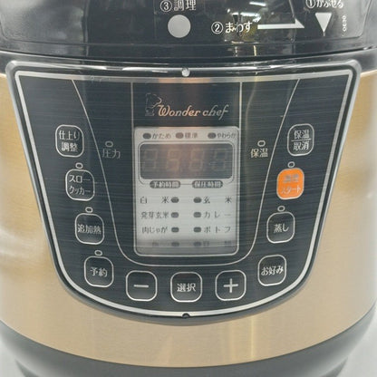 Wonder chef ワンダーシェフ e-wonder 家庭用 マイコン電気圧力鍋 3.0L 楽ポン 310095 (OEDC30) 中古 H4