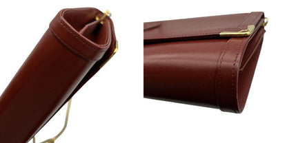 Must de Cartier マストドゥ カルティエ チェーン ショルダー バッグ 鞄 レディース おしゃれ 肩掛け ブランド レザー 中古 W1
