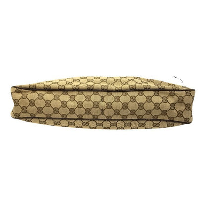 GUCCI グッチ GGキャンバス ハンドバッグ レディース キャンバス/レザー セミショルダー トート A4収納 カーキ/ブラウン 121023 中古 T1