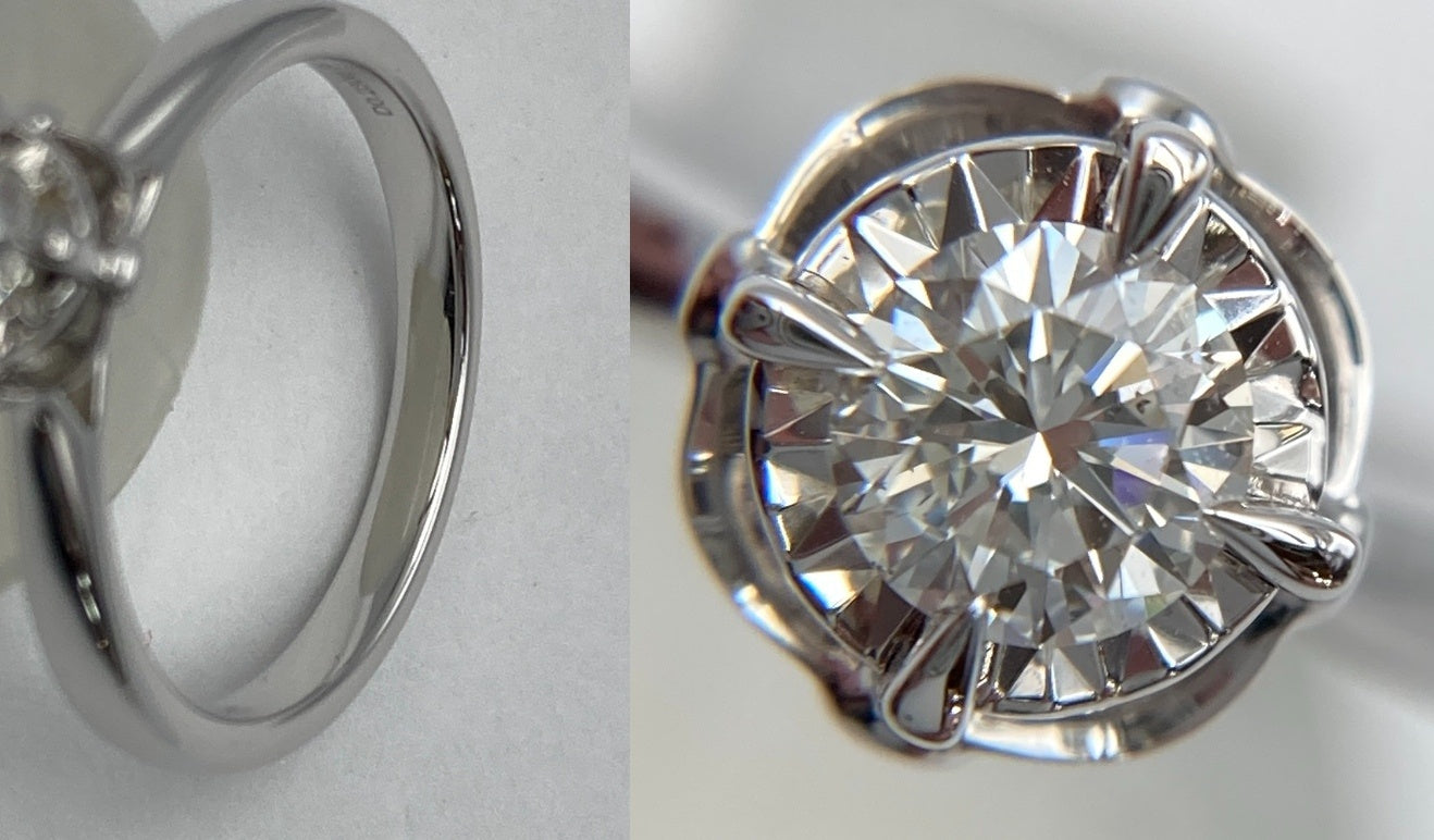 周大福 CHOW TAI FOOK K18WG  ダイヤ0.23ct リング 11号 中古 D4