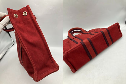 HERMES エルメス フールトゥPM トートバッグ ボルドー 中古 D4