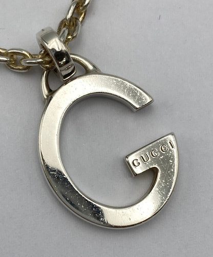 GUCCI グッチ Gモチーフ ネックレス シルバー925 ユニセックス 中古 D4