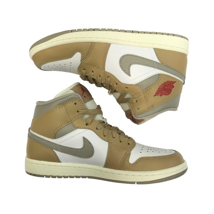 NIKE ナイキ エアジョーダン 1 ミッド スニーカー メンズ ハイカット AIR JORDAN ヘンプ 26㎝ DQ8426-200 中古 T1