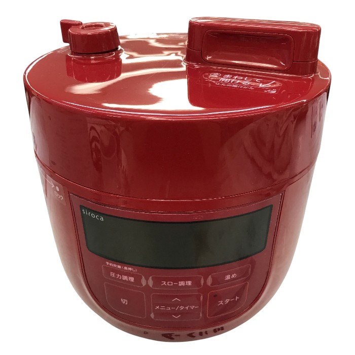 siroca 2L電気圧力鍋 コンパクト2Lモデル/1台6役 SP-D131  レッド 中古 Y1